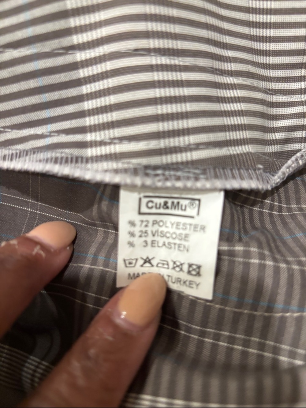 Light Gray Plaid Pocket Mini Skirt - Pink & Gray - Picture 11 of 11